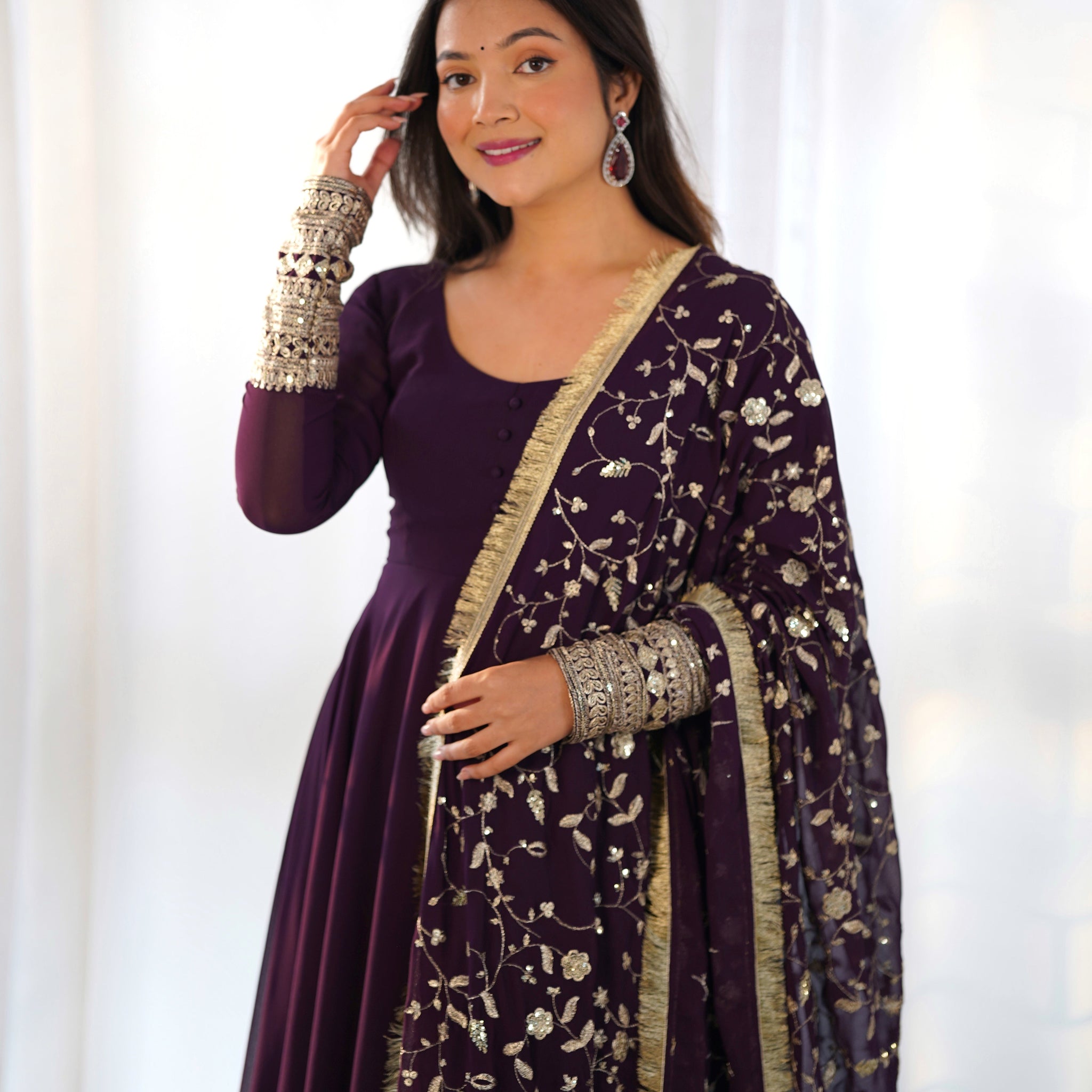 MALINI ANARKALI DUPATTA SET