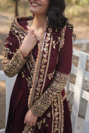 RADIANT DARK MAROON SUIT SET  142